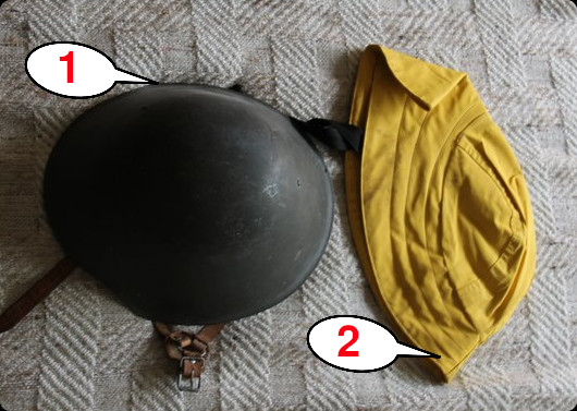 Stahlhelm + Südwester